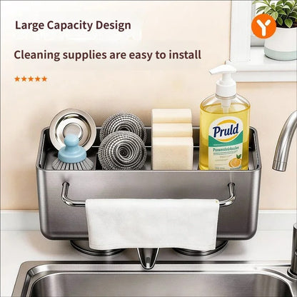 Kitchen Sink Sponge Holder with Removable Tray