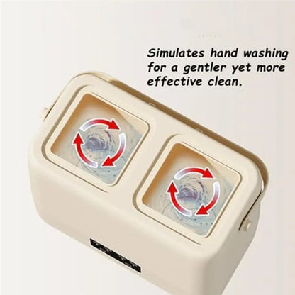 Compact Travel Washing Machine with Dual Motor System