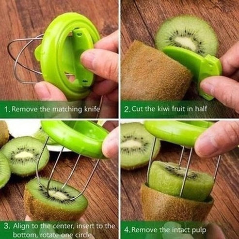 Portable ABS Kiwi Peeler and Slicer - Efficient and Convenient