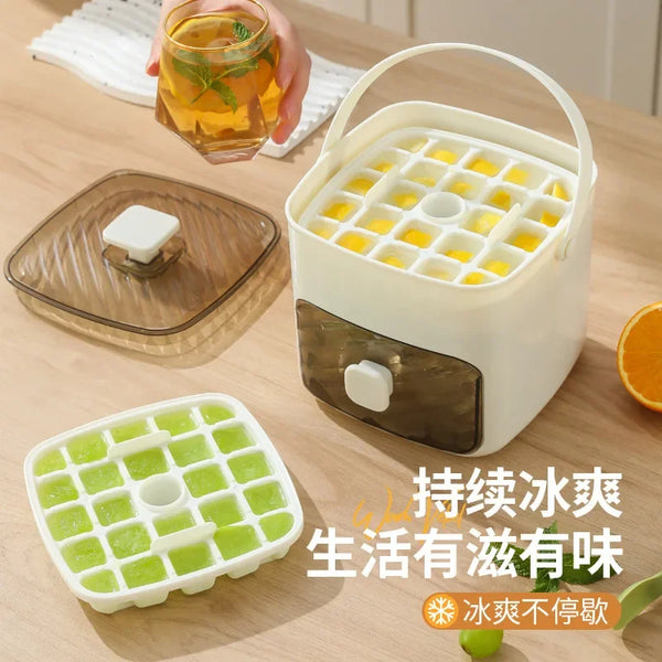 Pressing Ice Cube Mold with Storage Box