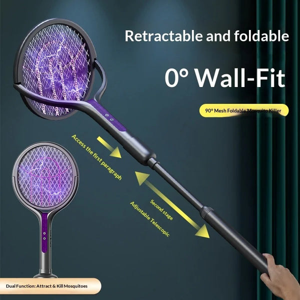 USB Type C Electric Bug Zapper Racket with Stand