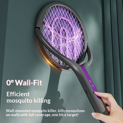 Handheld Electric Fly Killer with Protective Safety Mesh