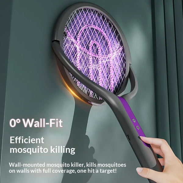Handheld Electric Fly Killer with Protective Safety Mesh
