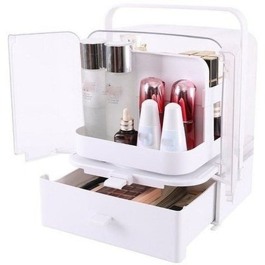 Rotary Design Makeup Organizer Box with Lid