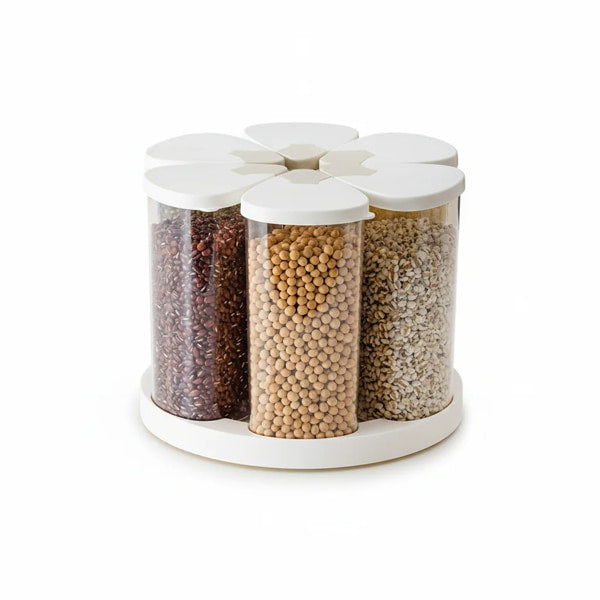 compact pantry organizer with six independent compartments