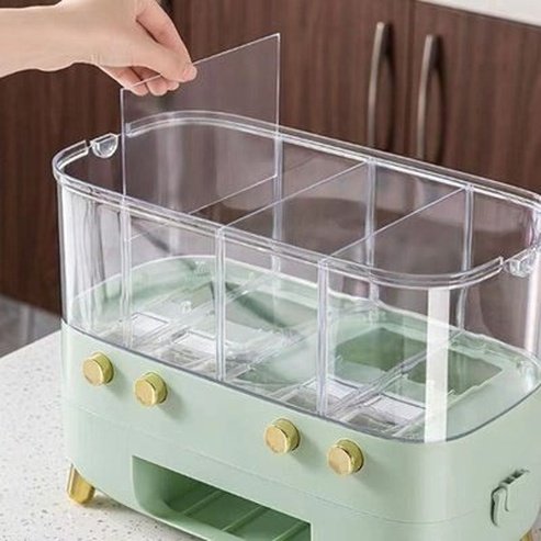 sealed rice storage box home wall mounted cereal grain container dry food dispenser grain storage jar kitchen closet organizer. food storage: food storage containers.