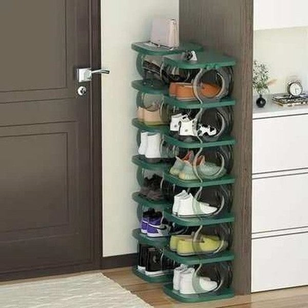 Simple space-saving multi-level dustproof shoe rack