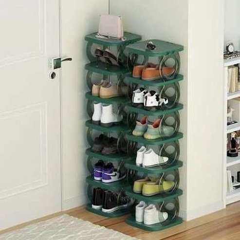 Simple space-saving multi-level dustproof shoe rack