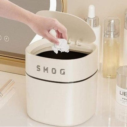 Small Desktop Decorative Trash Can with Lid