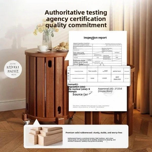 Multi-purpose solid wood stool and side table