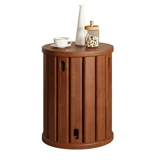 Stackable Solid Wood Round Stool and Convertible Side Table