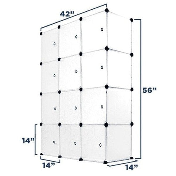 stacking modular cubes sundries storage organizer. 12 cubes plastic storage household box. storage & organization. product type: household storage containers.