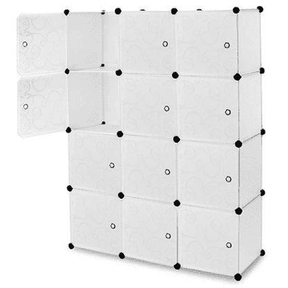 stacking modular cubes sundries storage organizer. 12 cubes plastic storage household box. storage & organization. product type: household storage containers.