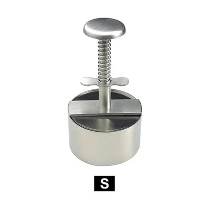 304 Stainless Steel Hamburger Patty Maker - Manual Press for Beef, Pork, and Burgers