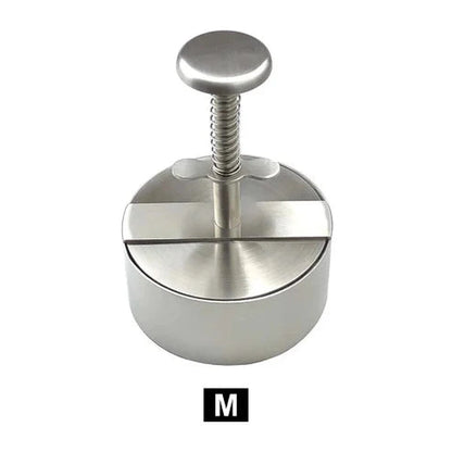 304 Stainless Steel Hamburger Patty Maker - Manual Press for Beef, Pork, and Burgers