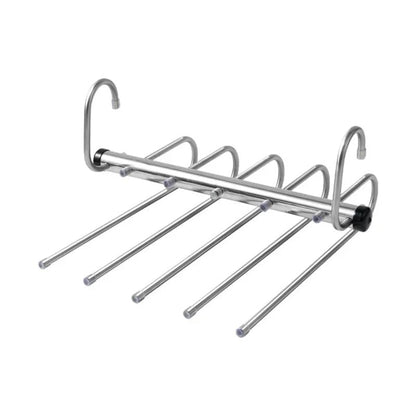 9-tier space-saving trouser hanger for wardrobe