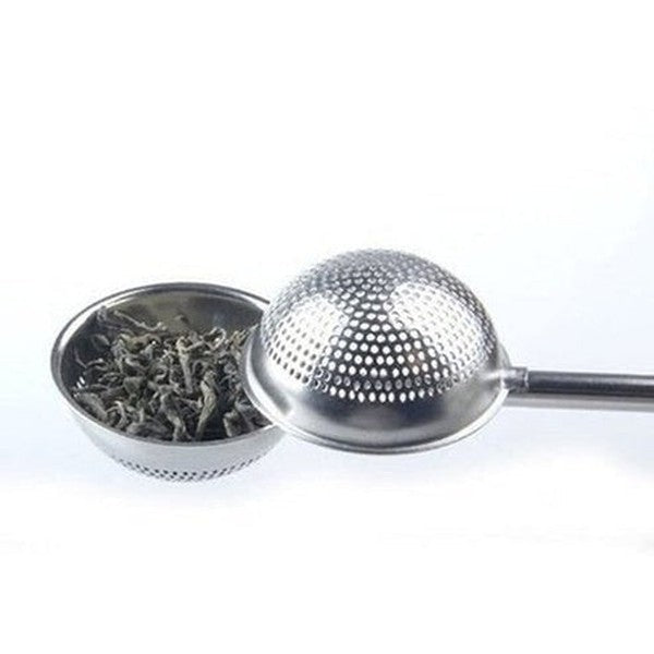 reusable tea strainer with long handle for herbal tea