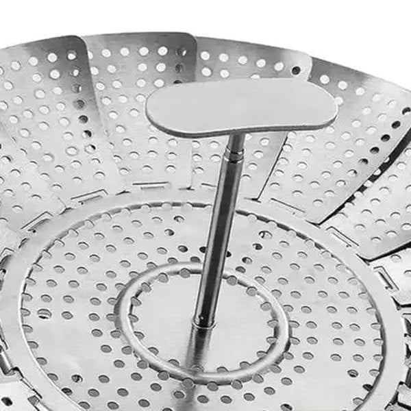 Collapsible Stainless Steel Food Steamer Basket. Foldable Mesh Food Steamer Basket Vegetable Pot Steamer Extendable Basket for Cooking