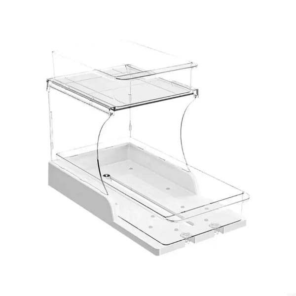 stylish 2 layer rotating kitchen organizer for spices and bottles