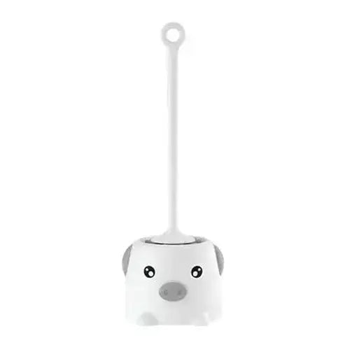 Piggy Toilet Brush Toilet Brushes & Holders gray Soft Hair Cartoon Cute Piggy Toilet Brush Holder – Dondepiso