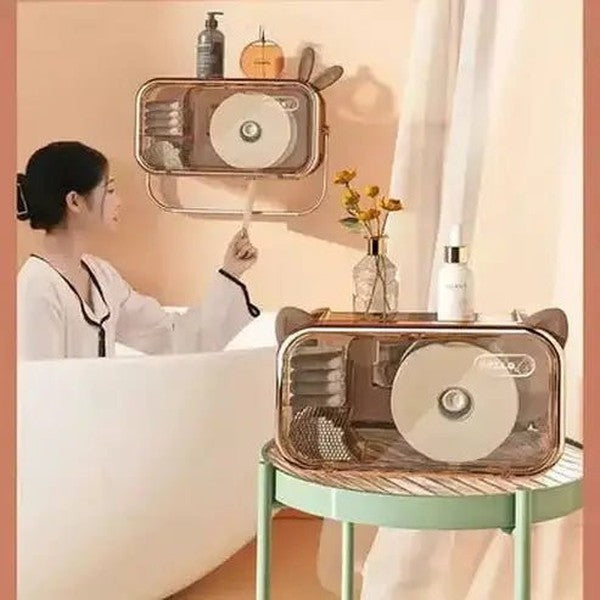 Cat Toilet Paper Rack Toilet Paper Holders Brown Wall-Mounted Cartoon Cat Toilet Paper Rack · Dondepiso