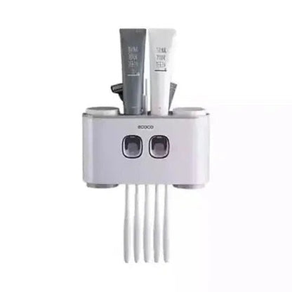 Toothpaste Bathroom Box Toothbrush Holders Gray Toothpaste Dispenser Box with mouthwash cup · Dondepiso