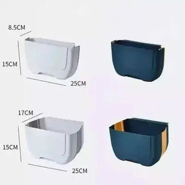 Folding Trash Can Trash Cans & Wastebaskets Kitchen Folding Hanging Plastic Trash Bin – Dondepiso 