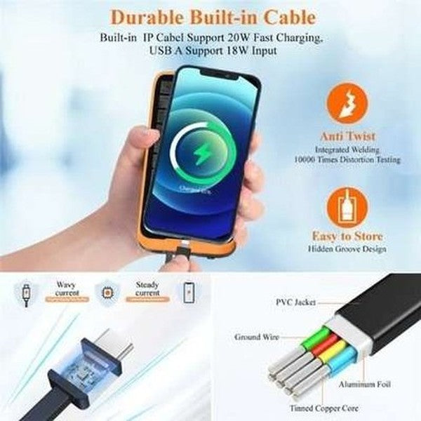 Travel Solar charging power bank for smartphone