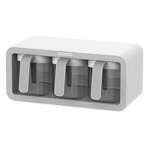 two-thirds cup capacity wall mounted spice rack accessory sugar bowl salt shaker seasoning container boxes and spoons storage supplies. type: spice organizers.