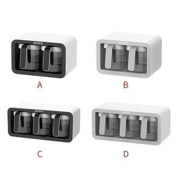 two-thirds cup capacity wall mounted spice rack accessory sugar bowl salt shaker seasoning container boxes and spoons storage supplies. type: spice organizers.