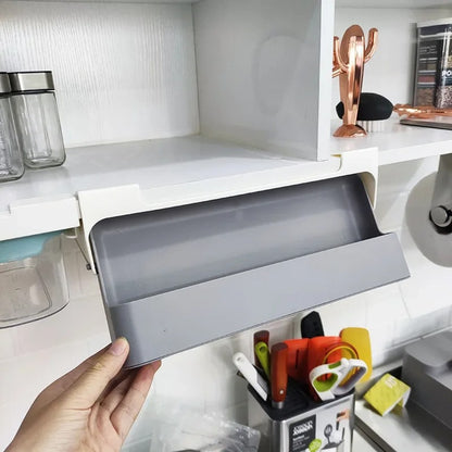 Space saving under cabinet spice rack organizer