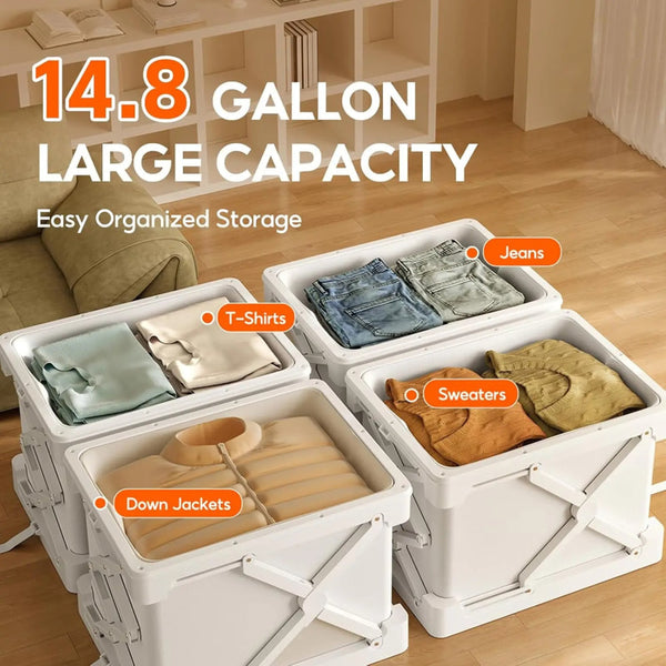 collapsible vacuum storage box for blankets