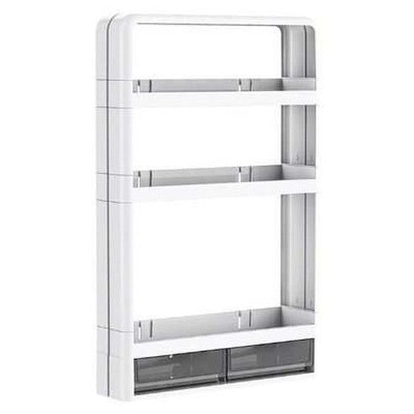 bathroom wall mounted shelf multifunctional toiletry storage rack kitchen seasoning bottle storage rack cosmetic organizer. type: bathroom accessory mounts.