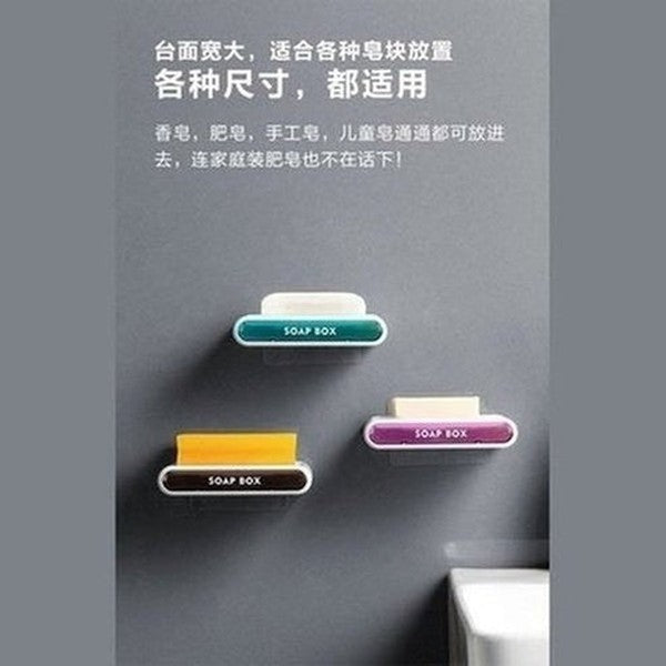 soap holder drain wall mounted soap sponge holder storage rack bathroom organizer soap draining holder kitchen hanging soap box. type: soap dishes and holders.