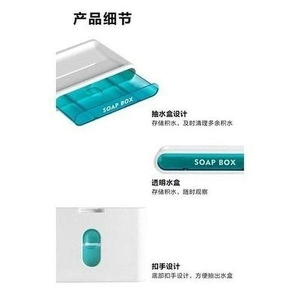 soap holder drain wall mounted soap sponge holder storage rack bathroom organizer soap draining holder kitchen hanging soap box. type: soap dishes and holders.