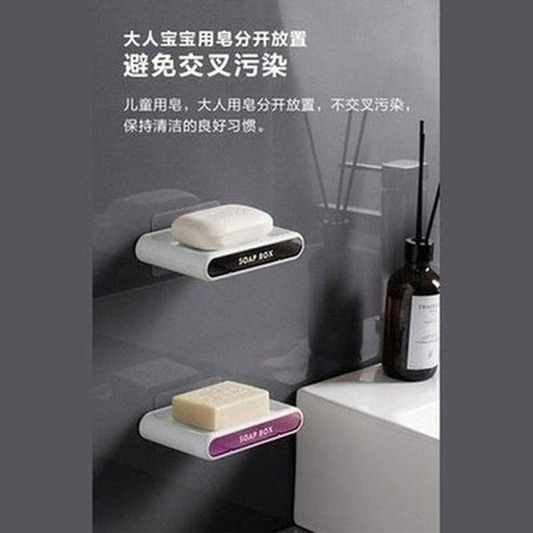 soap holder drain wall mounted soap sponge holder storage rack bathroom organizer soap draining holder kitchen hanging soap box. type: soap dishes and holders.