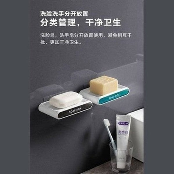 soap holder drain wall mounted soap sponge holder storage rack bathroom organizer soap draining holder kitchen hanging soap box. type: soap dishes and holders.