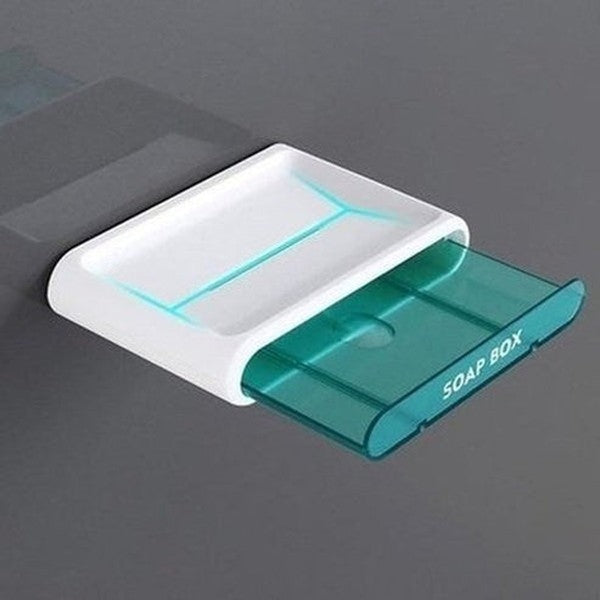 soap holder drain wall mounted soap sponge holder storage rack bathroom organizer soap draining holder kitchen hanging soap box. type: soap dishes and holders.