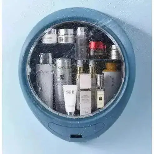 Wall-Mounted Round Cosmetic Storage Box - Waterproof and Stylish