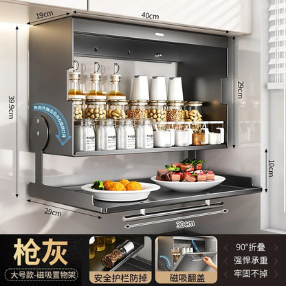 Multifunction Kitchen Storage Shelf with Spice Jar Organizer Rack