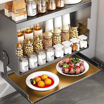 Multi Functional Kitchen Wall Cabinet Organizer with Storage Shelf