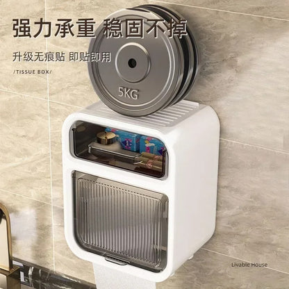 Wall mounted tissue dispenser with waterproof protection