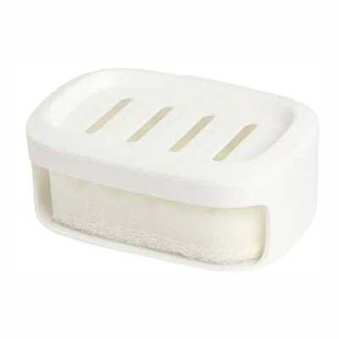Wall-Mounted Dual-Use Sponge Soap Storage Dish