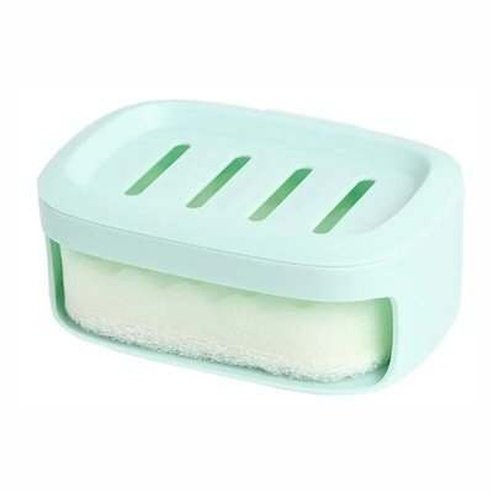 Wall-Mounted Dual-Use Sponge Soap Storage Dish