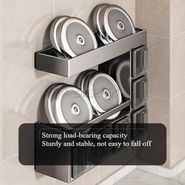 no drill kitchen seasoning rack storage shelf