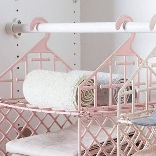 Wall Mounted Plastic Hanging Wardrobe Organizer