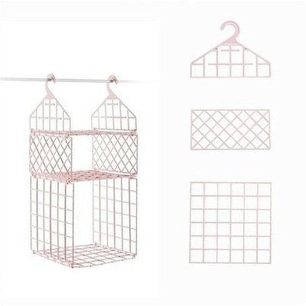 Wall Mounted Plastic Hanging Wardrobe Organizer