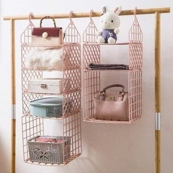 Wall Mounted Plastic Hanging Wardrobe Organizer