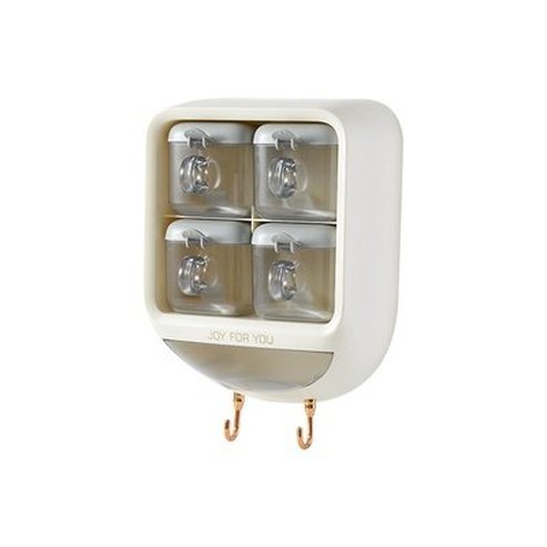 Wall-mounted Seasoning Box Salt Pepper Spice Rack Jar Sugar Bowl For Kitchen Gadget Device Sets Spice Box Organizer. Kitchen Organizers. Type: Spice Organizers.