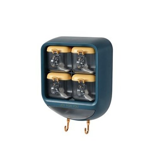 Wall-mounted Seasoning Box Salt Pepper Spice Rack Jar Sugar Bowl For Kitchen Gadget Device Sets Spice Box Organizer. Kitchen Organizers. Type: Spice Organizers.